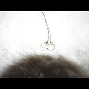 Tiffany & Co double heart necklace